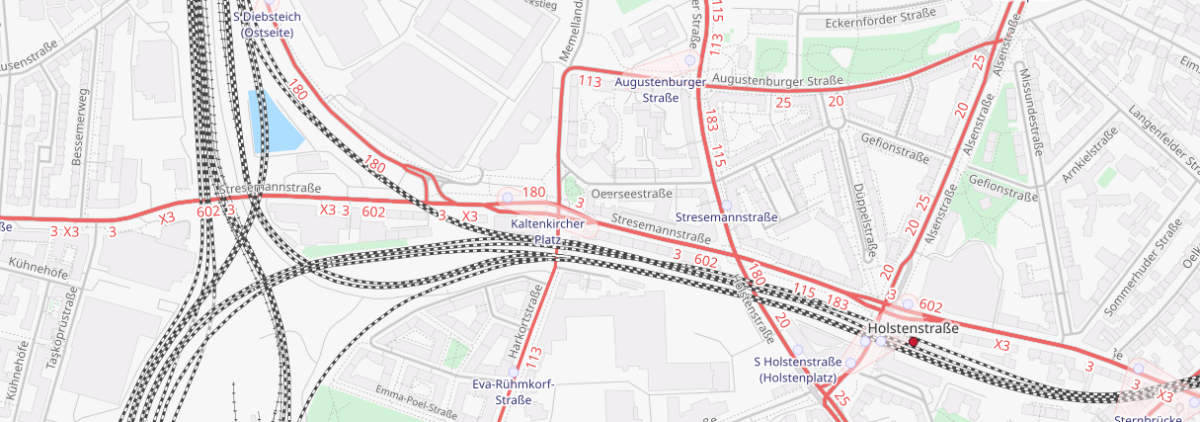 Verkehrskarte von OpenStreetMaps